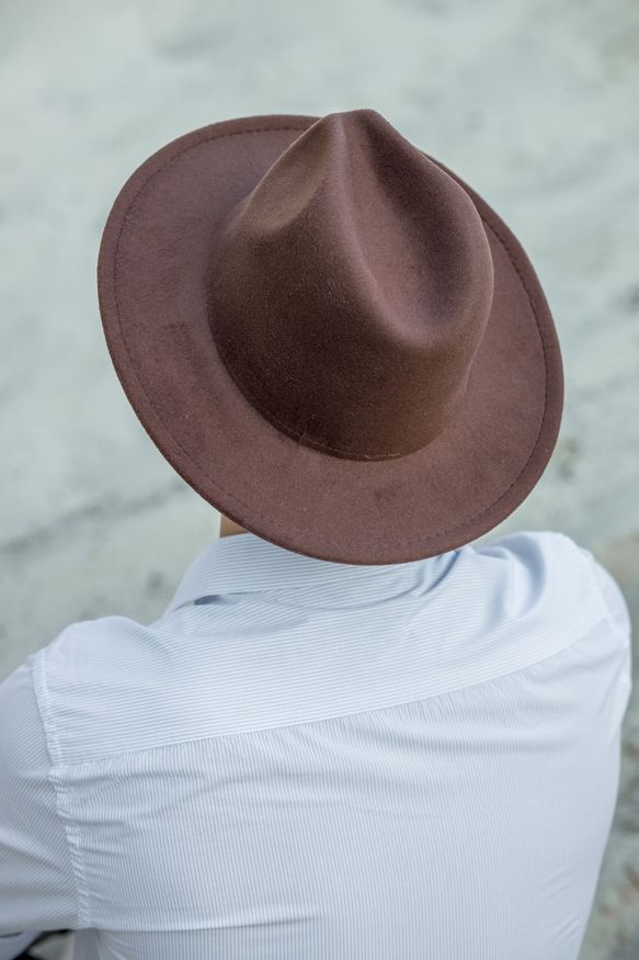 Чоловічий капелюх федора колір Коричневий