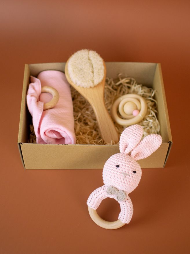 Подарочный набор для ребенка "Зайка" цвет Розовый