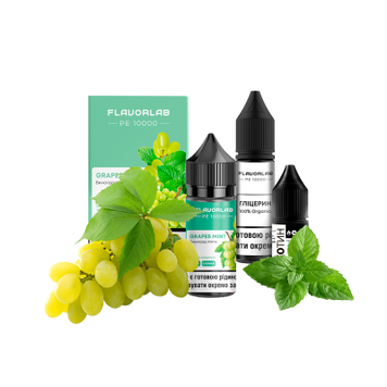 Flavorlab PE 10000 10мл | 50мг | Grape Mint (Виноград Мята)