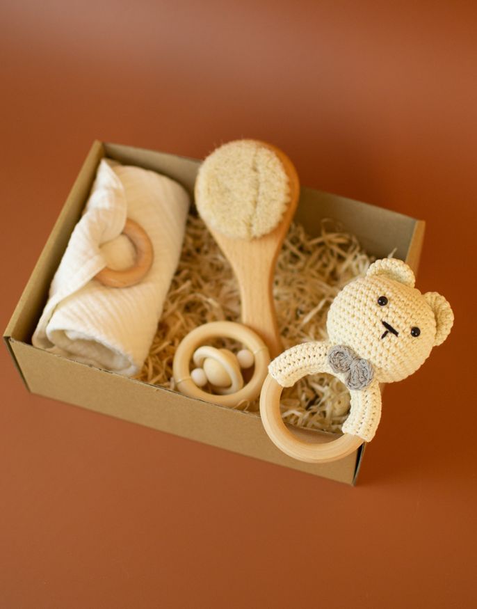 Подарочный набор для ребенка "Медведь" цвет Белый