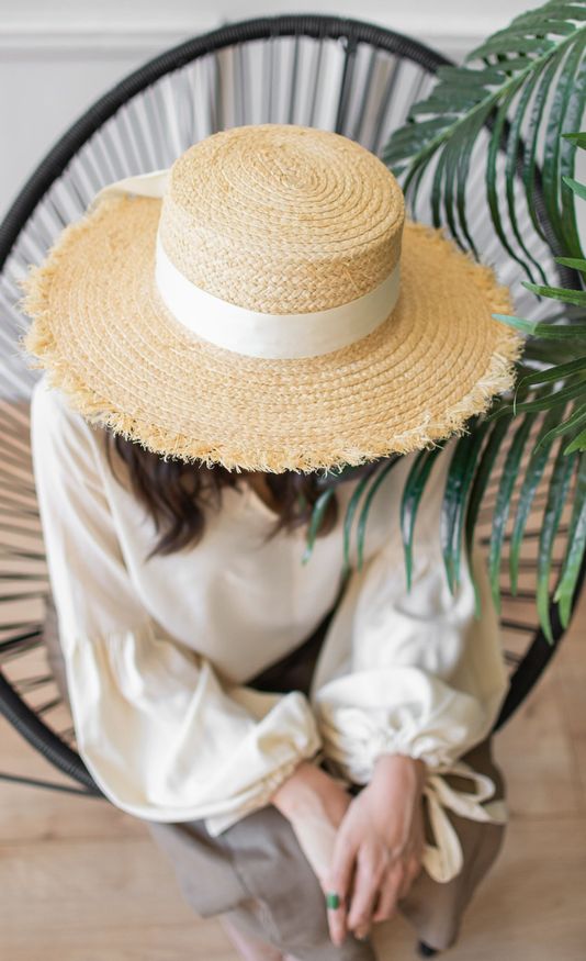 Соломенная шляпа с бахромой Provence фото 5 - Palmy