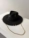 Шляпа федора тонкого плетения из соломы Moony цвет Черный