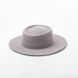 Шляпа канотье из 100% шерсти с круглой тульей цвет Серый