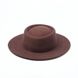 Шляпа канотье из 100% шерсти с круглой тульей цвет Коричневый