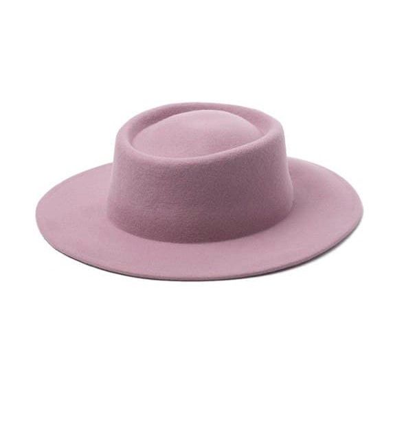 Фото 1 фетровая Шляпа канотье из 100% шерсти с круглой тульей цвет Pure Rose  - Palmy