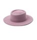 Шляпа канотье из 100% шерсти с круглой тульей цвет Pure Rose