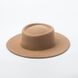 Шляпа канотье из 100% шерсти с круглой тульей цвет Светло бежевый