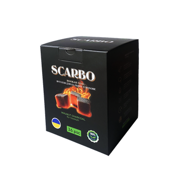Ореховый уголь Scarbo (0,5 кг, 36 шт)