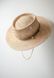 Солом'яний капелюх канотье тонкого плетіння з декором колір Бежевий