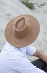 Чоловічий крислатий капелюх федора Texas колір Бежевий