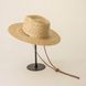 Соломенная шляпа федора с пшеничной соломы цвет Бежевый