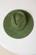 Соломенная шляпа федора тонкого плетения цвет Зелёный