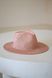 Солом'яна капелюх федора тонкого плетіння колір Рожевий
