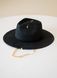 Шляпа федора тонкого плетения из соломы с декором цвет Черный