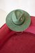 Шляпа федора тонкого плетения из соломы с декором цвет Зеленый