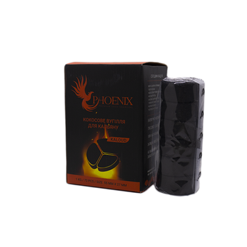 Кокосове вугілля Phoenix Kaloud (0,25 кг, 18 шт, сегмент, без коробки)