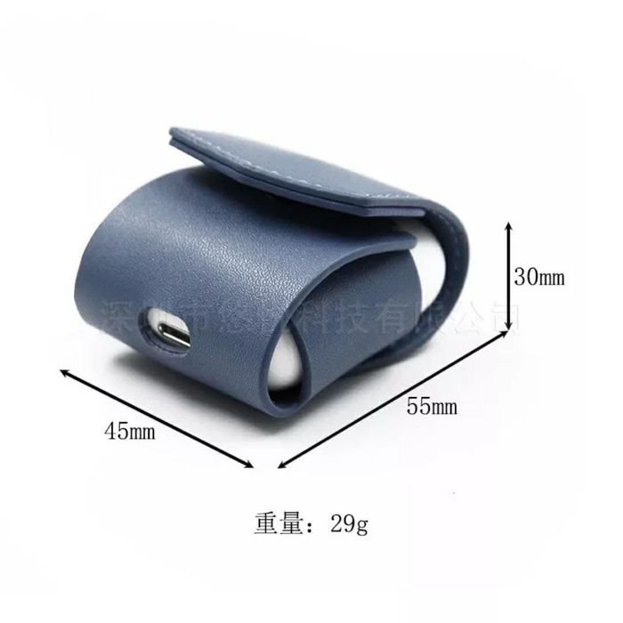 Чехол Leather Case для AirPods / AirPods 2 цвет Синий
