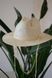 Шляпа федора из соломы сизаль с декором цвет Молочно-жемчужный