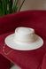 Шляпа канотье из соломы с декором цвет Белый