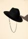 Шляпа федора Lana из 100% шерсти с декором цвет Черный
