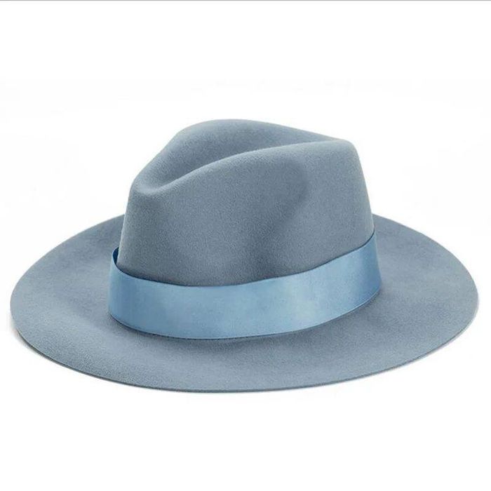 Фото 3 фетровая Шляпа федора цвет Голубой  - Palmy