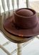 Шляпа канотье из 100% шерсти с вышивкой цвет Коричневый