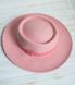 Шляпа канотье из 100% шерсти с круглой тульей цвет Розовый