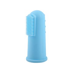 Зубна щітка на палець з масажером для ясен колір Блакитний
